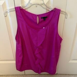GAP Fuchsia Ruffle Sleeveless Blouse